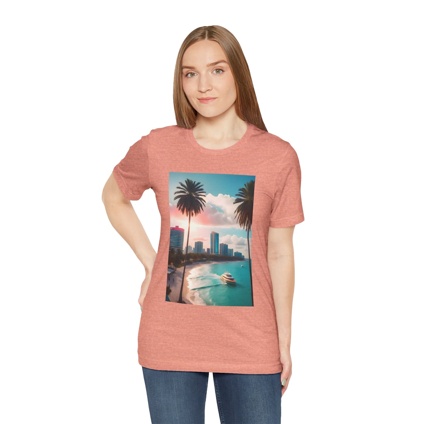 Miami Sunset Jersey Short Sleeve Tee