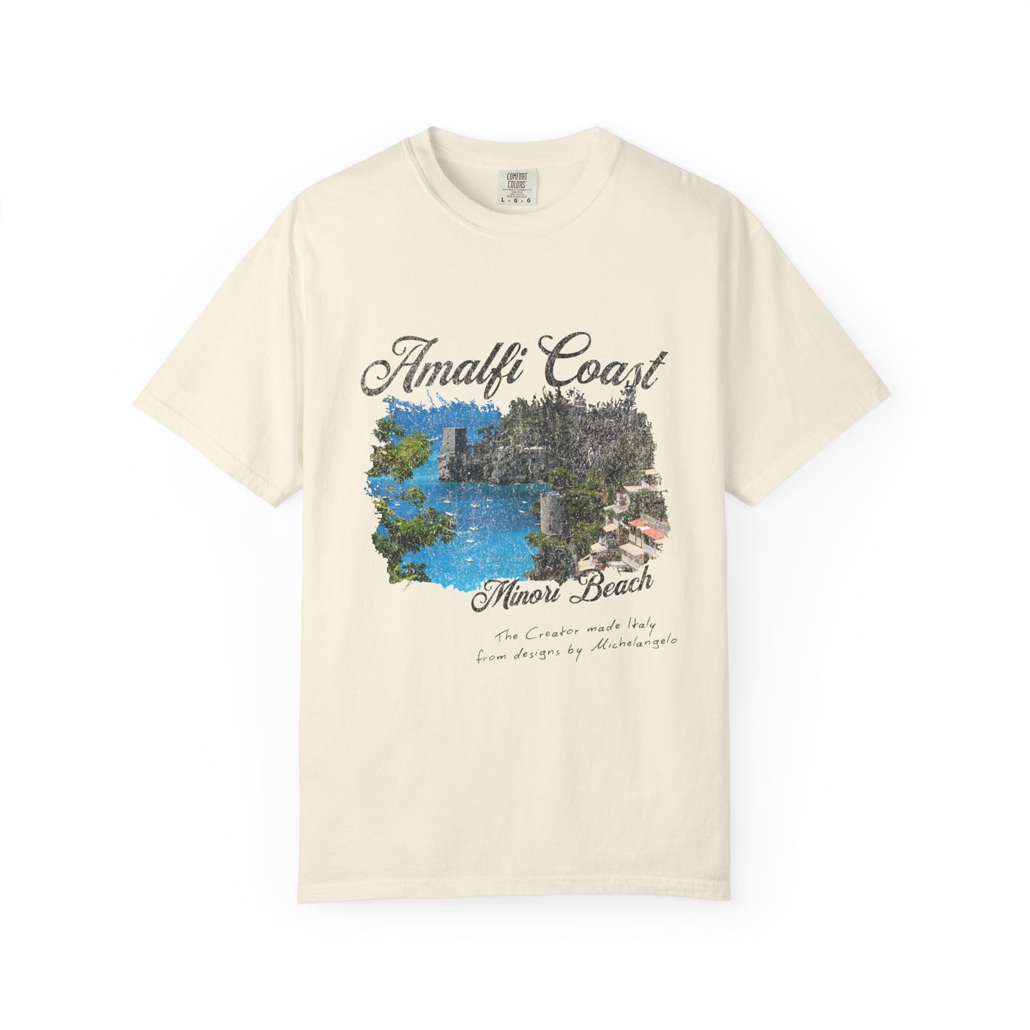 Amalfi Coast Minori Beach Graphic T-Shirt