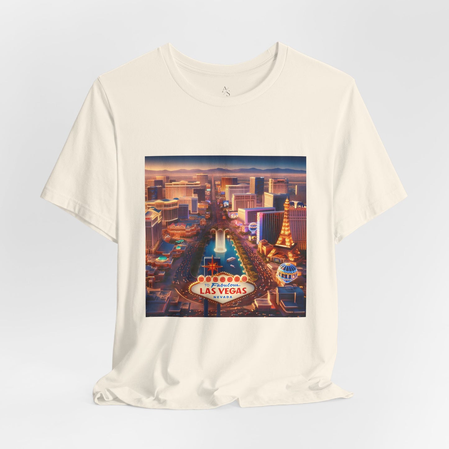 Las Vegas Sunset Disney Pixar Style Jersey Short Sleeve Tee