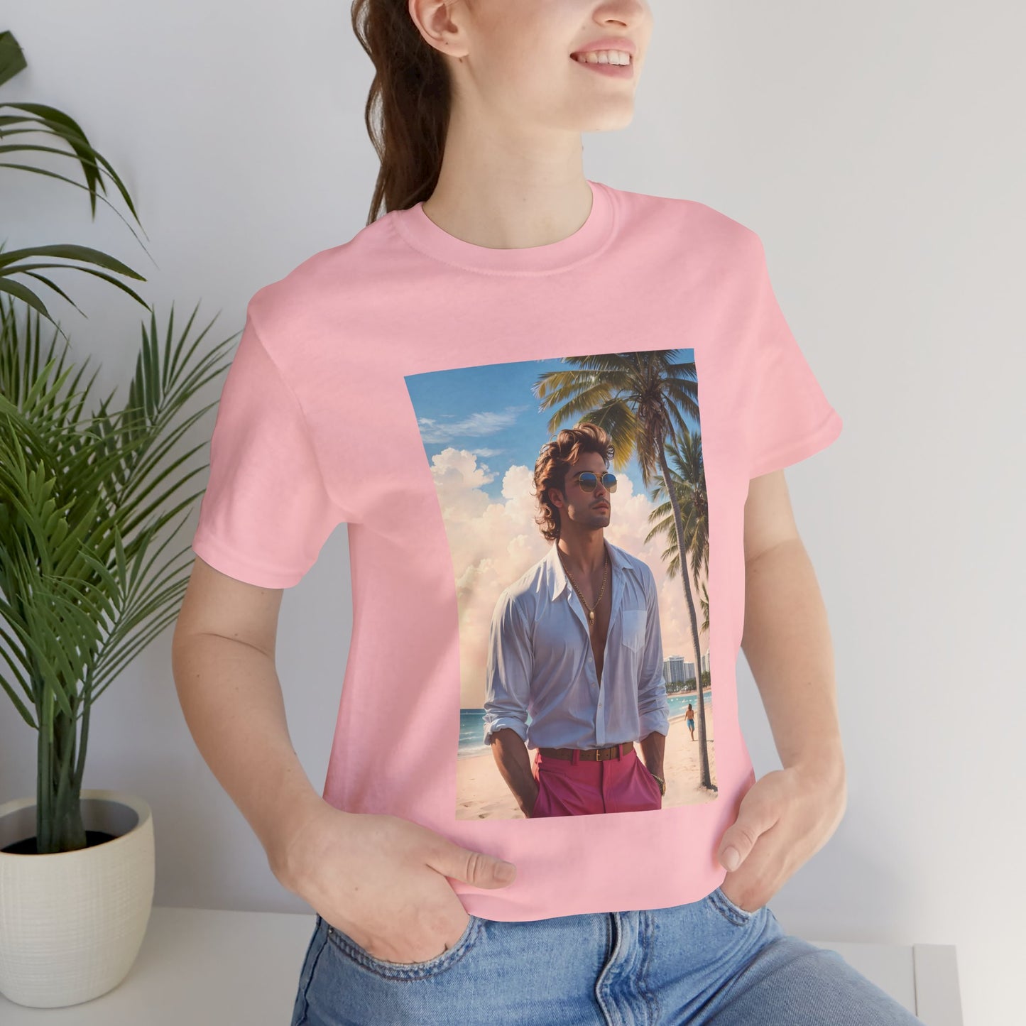 Man On The Beach Jersey Short Sleeve Tee