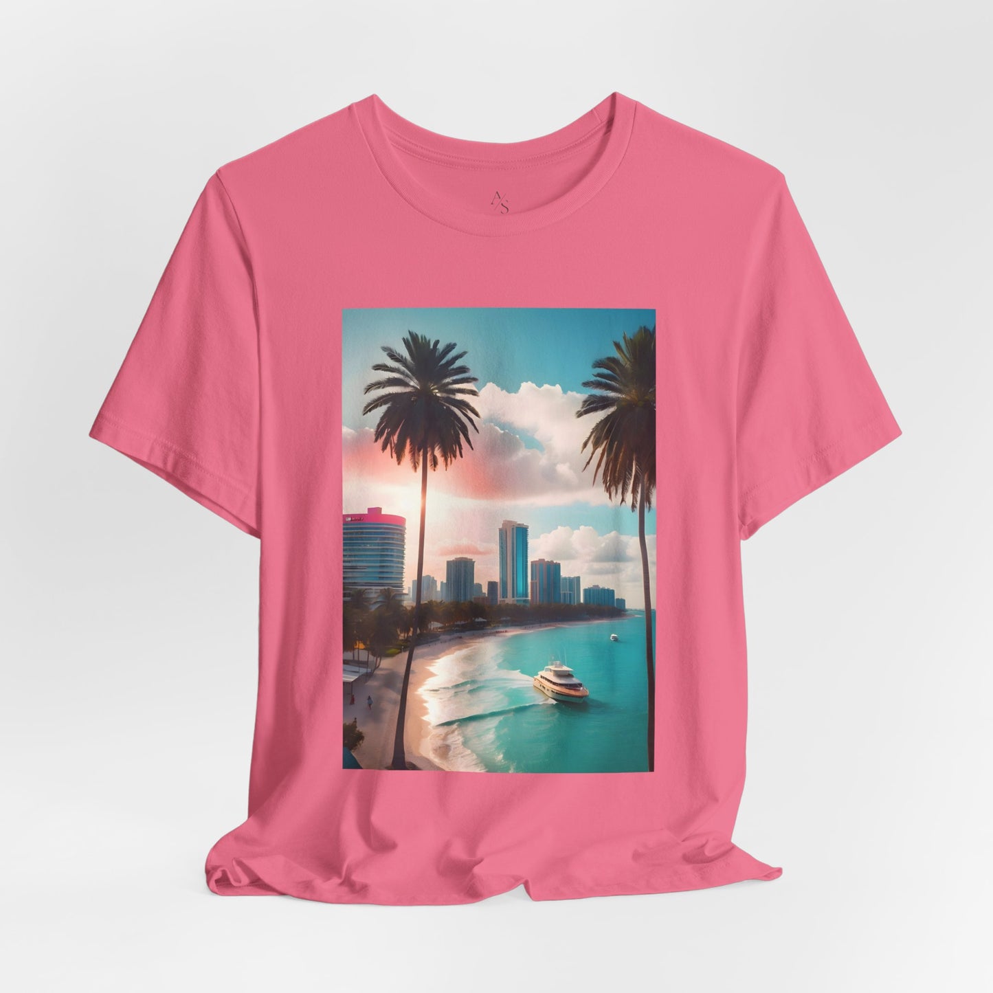 Miami Sunset Jersey Short Sleeve Tee