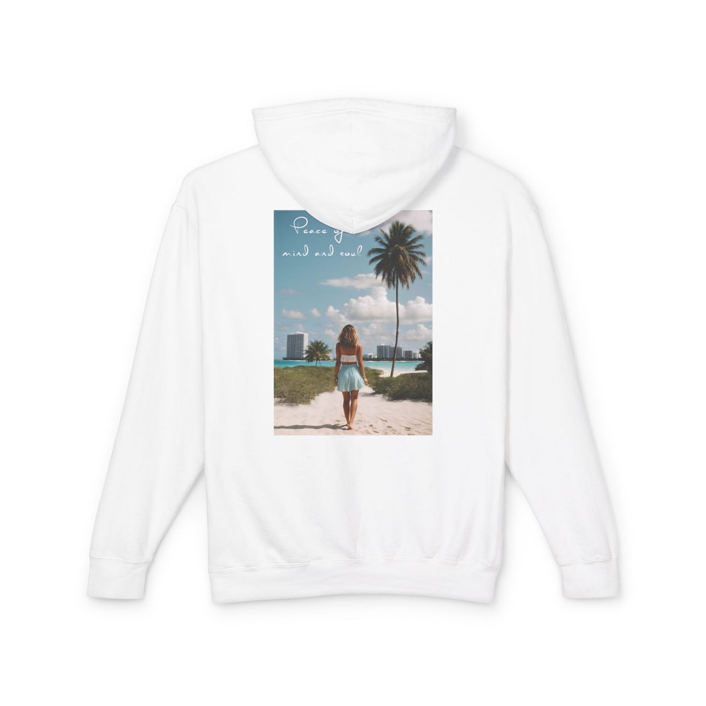 Peace Of Mind And Soul Lightweight Hooded Sweatshirt