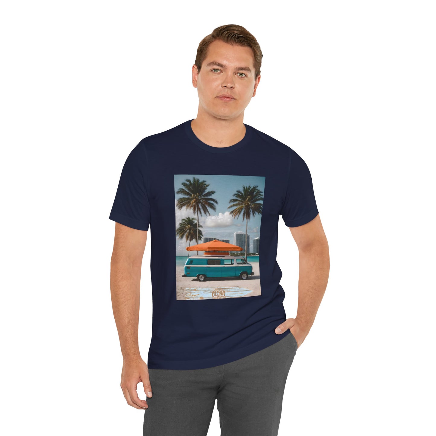 Vintage Van Miami Beach Jersey Short Sleeve Tee