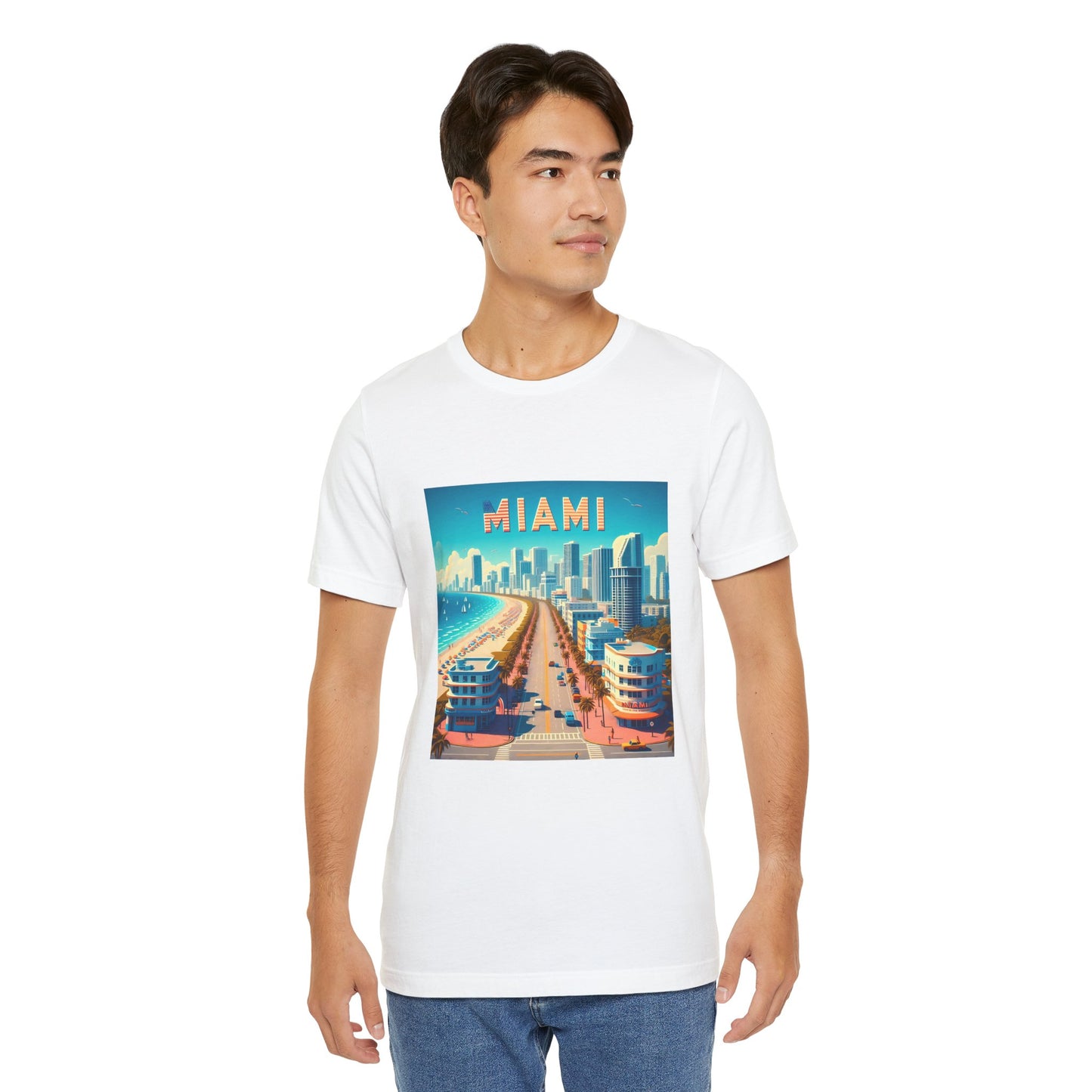 Miami Disney Pixar Style Jersey Short Sleeve Tee