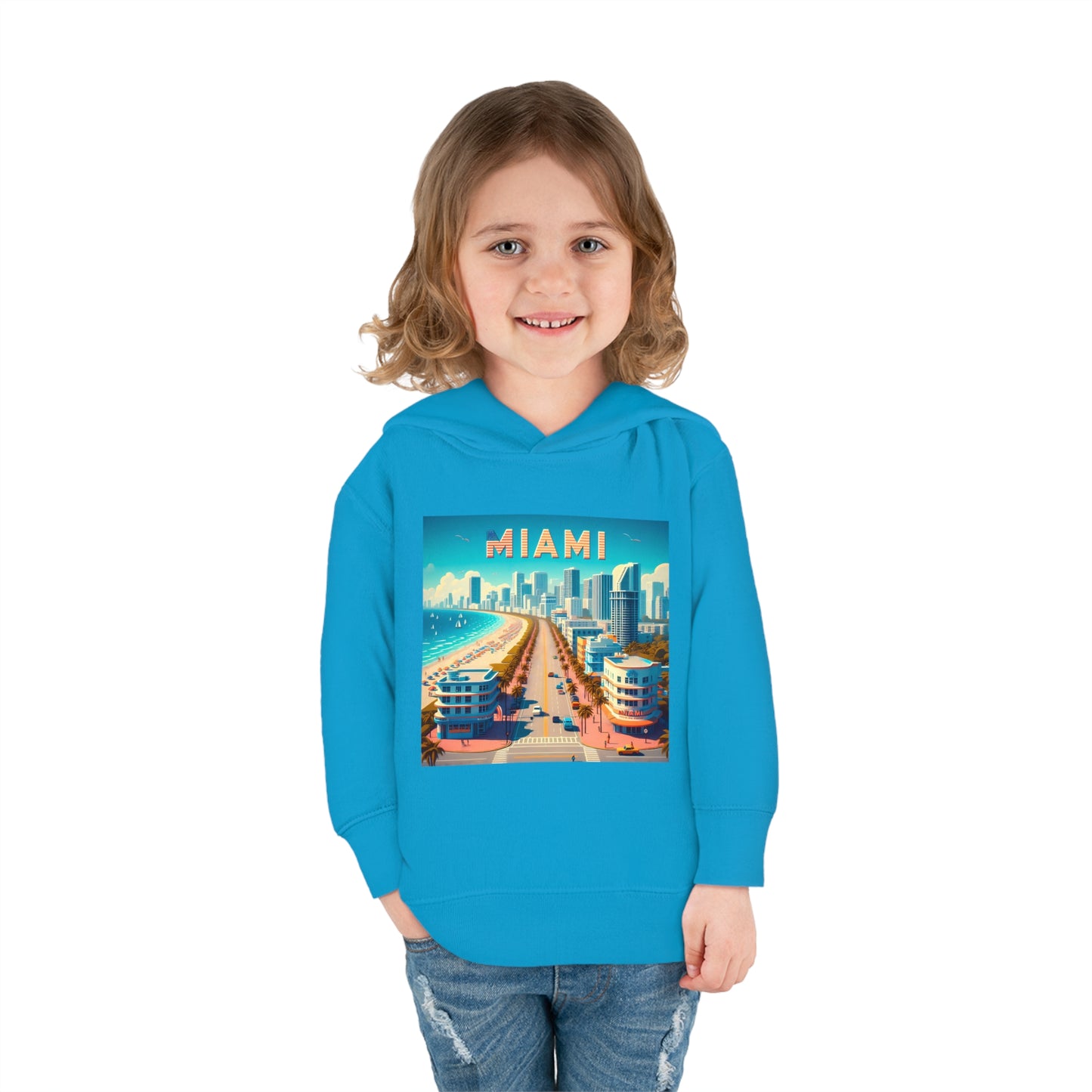 Miami Disney Pixar Style Toddler Pullover Fleece Hoodie