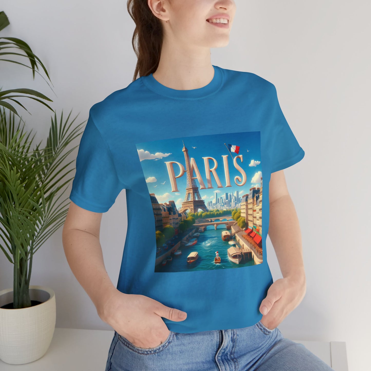 Paris Disney Pixar Style Jersey Short Sleeve Tee