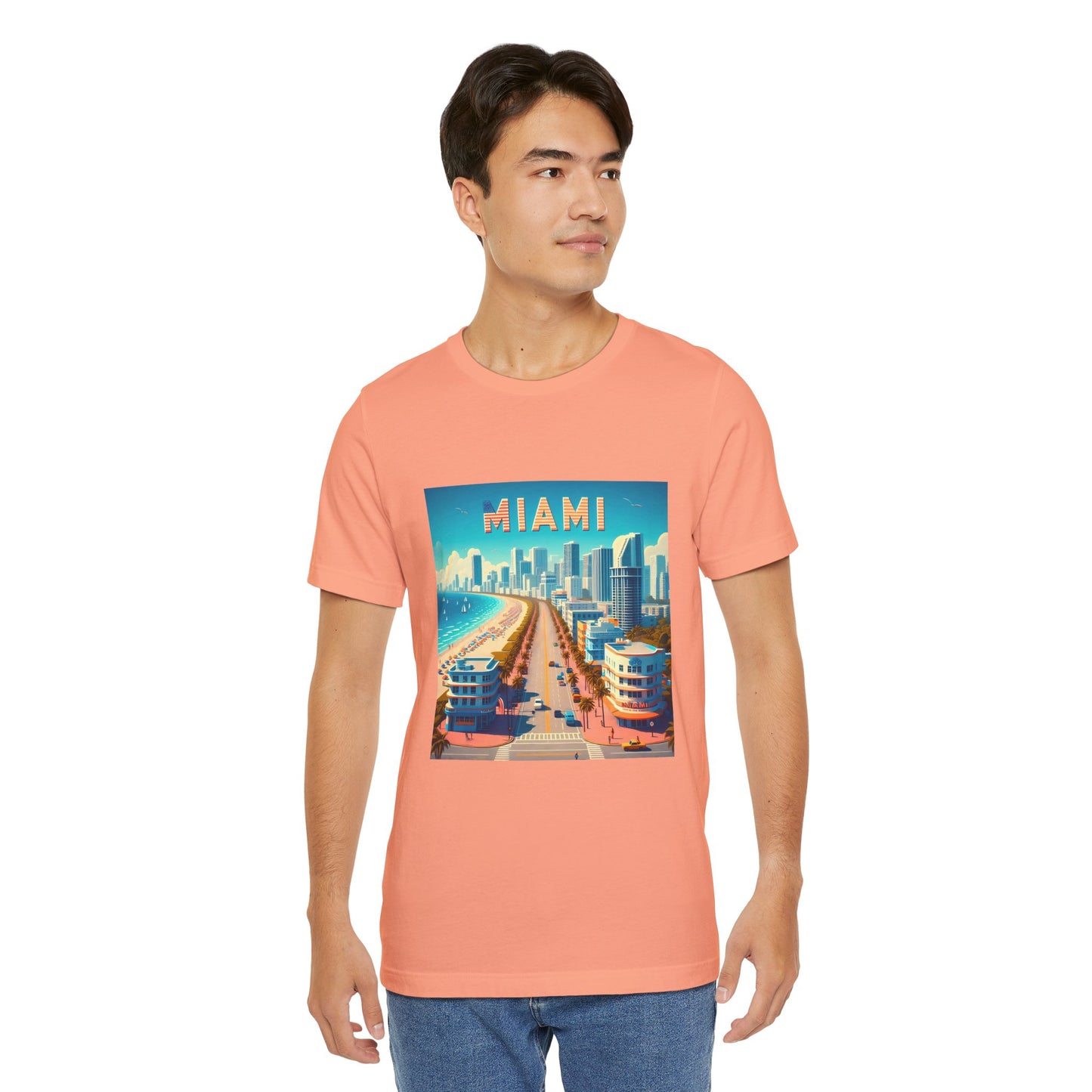 Miami Disney Pixar Style Jersey Short Sleeve Tee