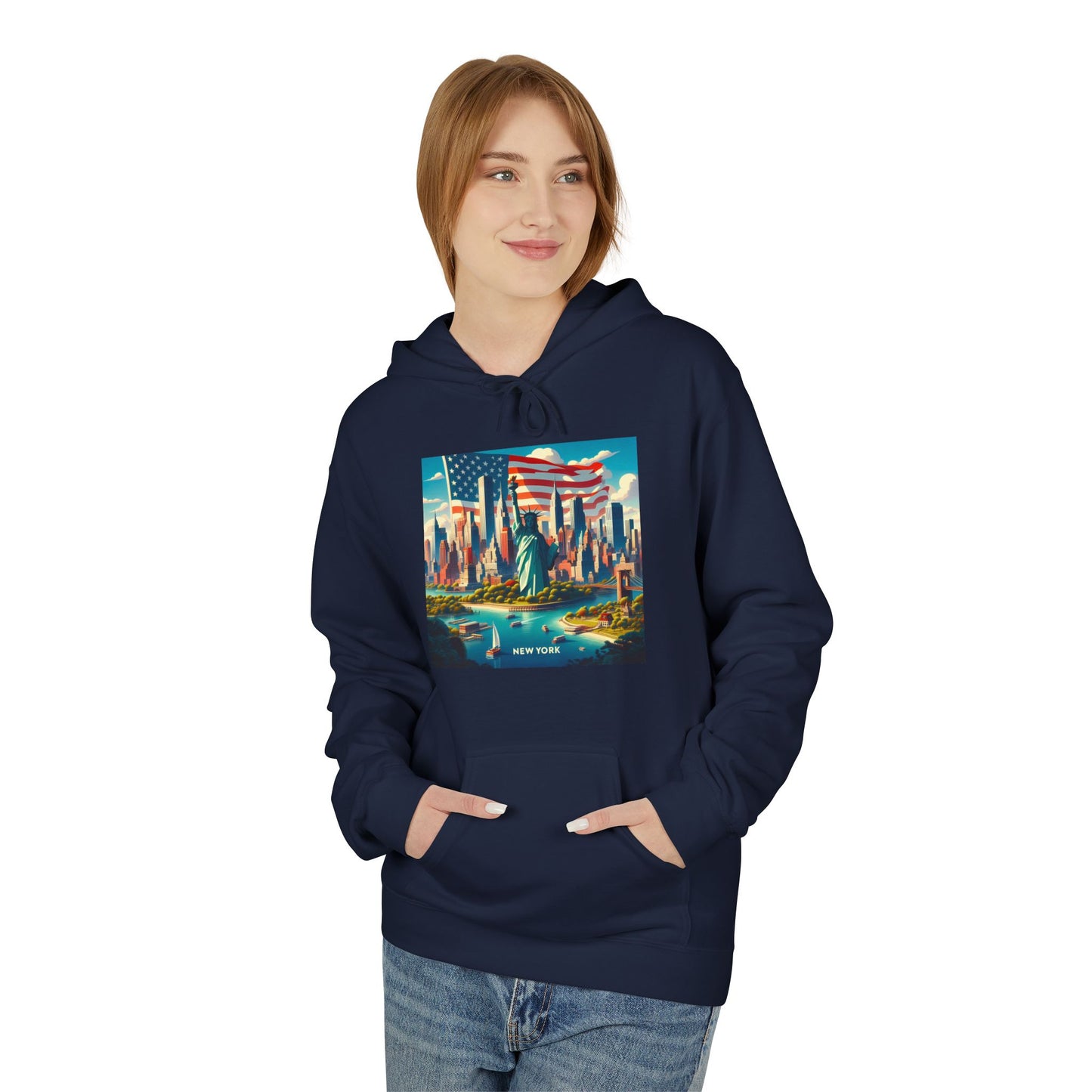 NY Disney Pixar Style Midweight Softstyle Fleece Hoodie