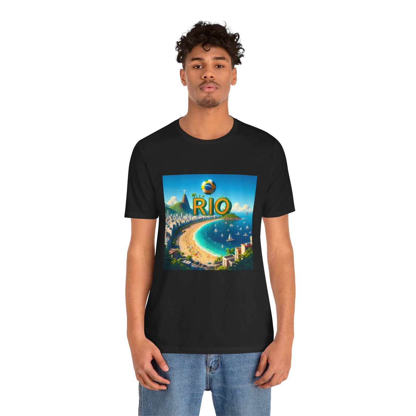 Copacabana Beach Disney Pixar Style Jersey Short Sleeve Tee