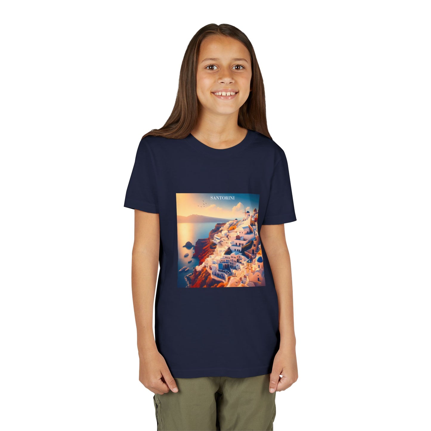 Santorini Sunset Disney Pixar Style Youth T-shirt