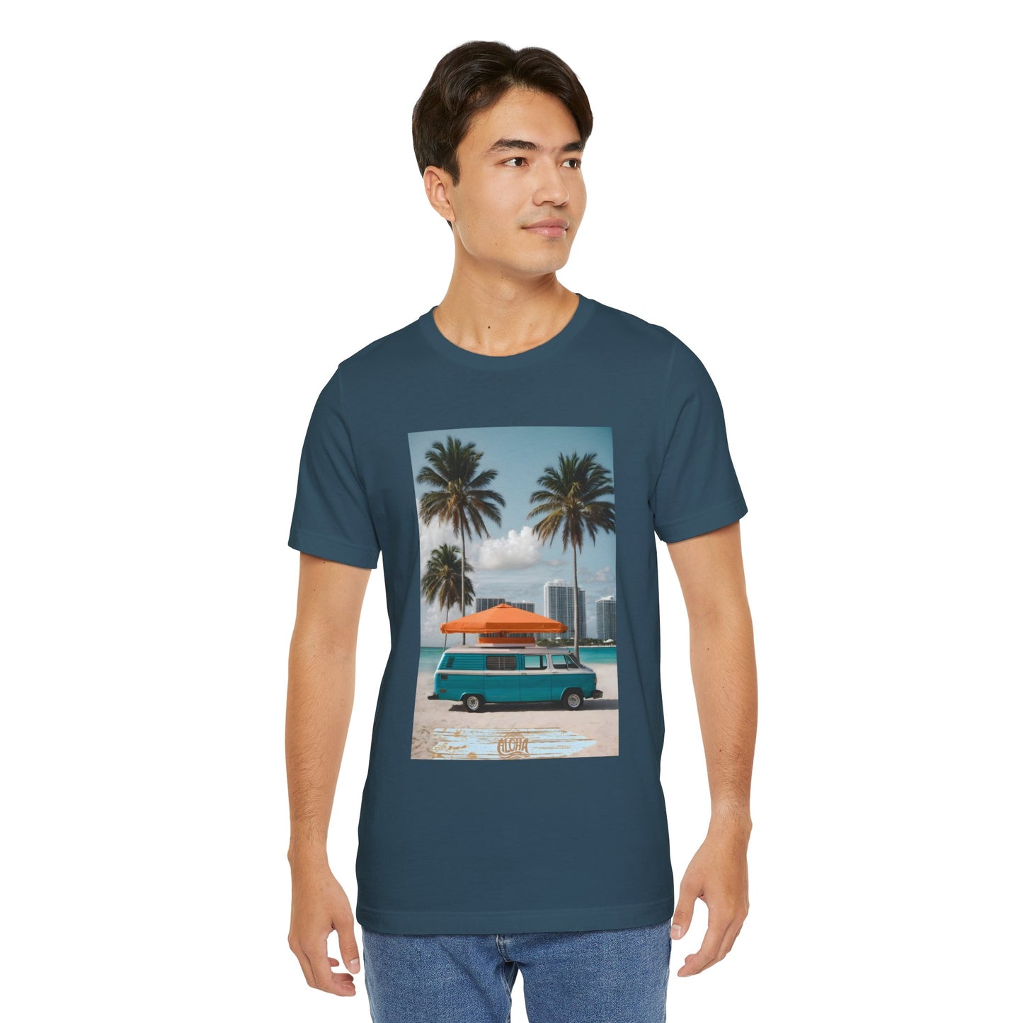 Vintage Van Miami Beach Jersey Short Sleeve Tee