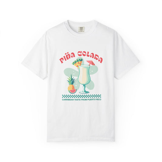 Pina Colada Coctail Retro Graphic T-Shirt