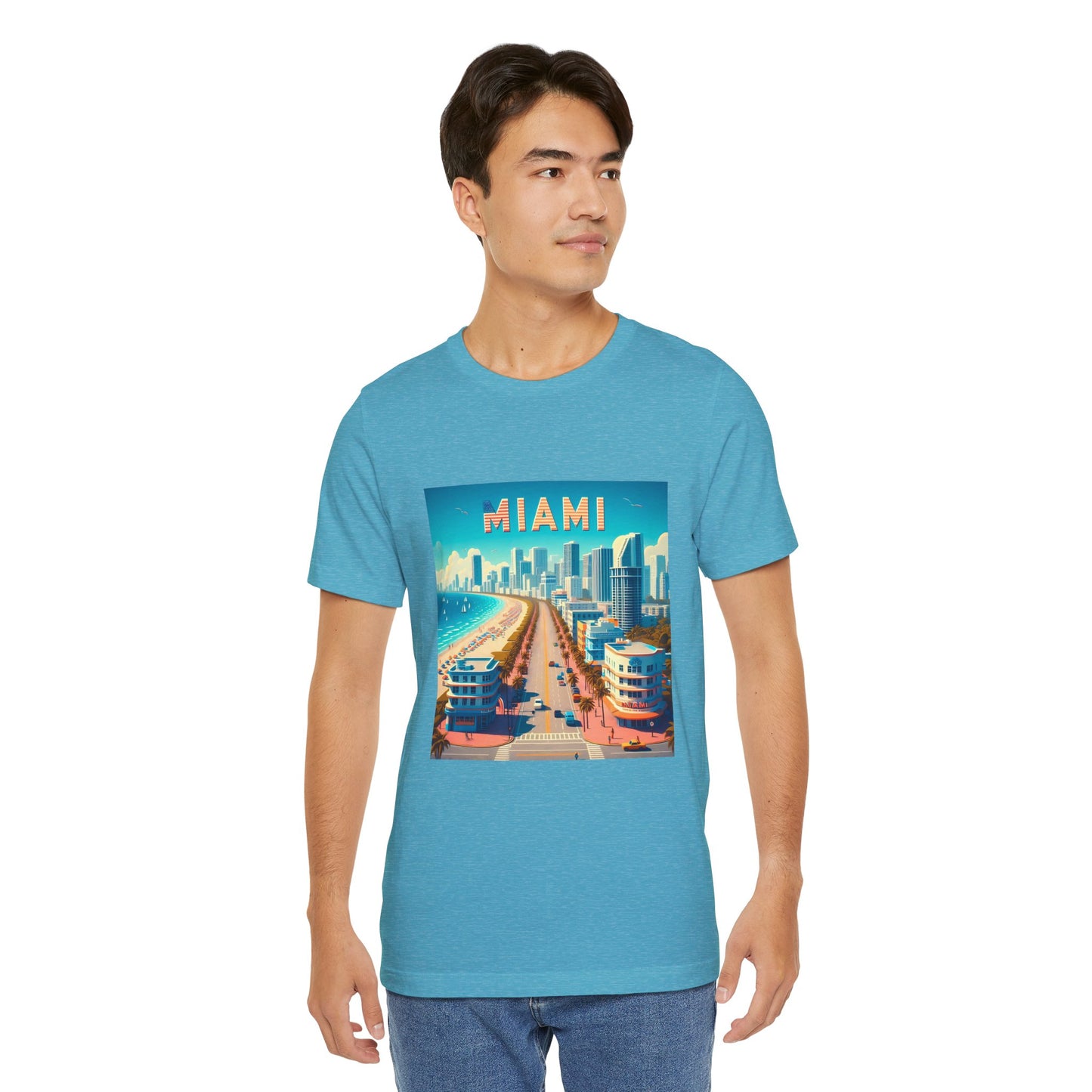 Miami Disney Pixar Style Jersey Short Sleeve Tee