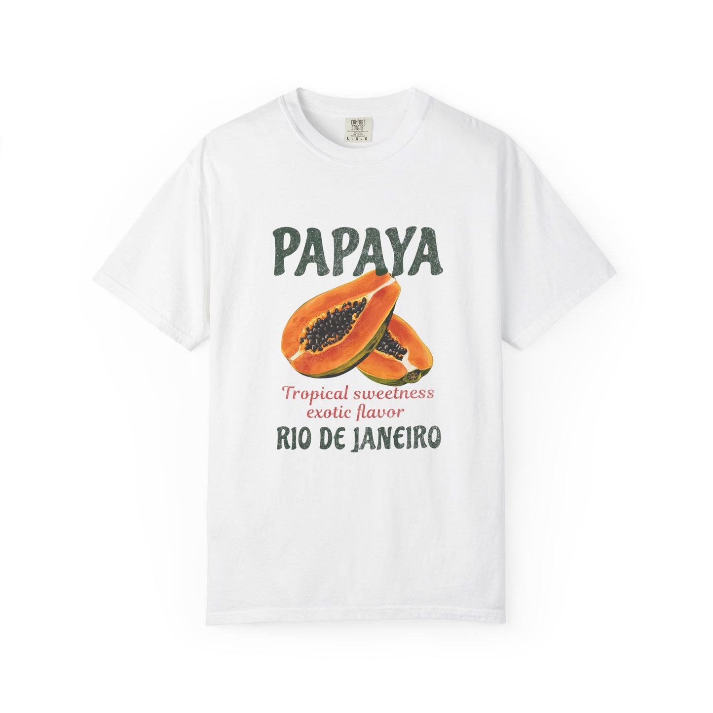 Fruit Papaya Rio De Janeiro Retro Graphic T-Shirt