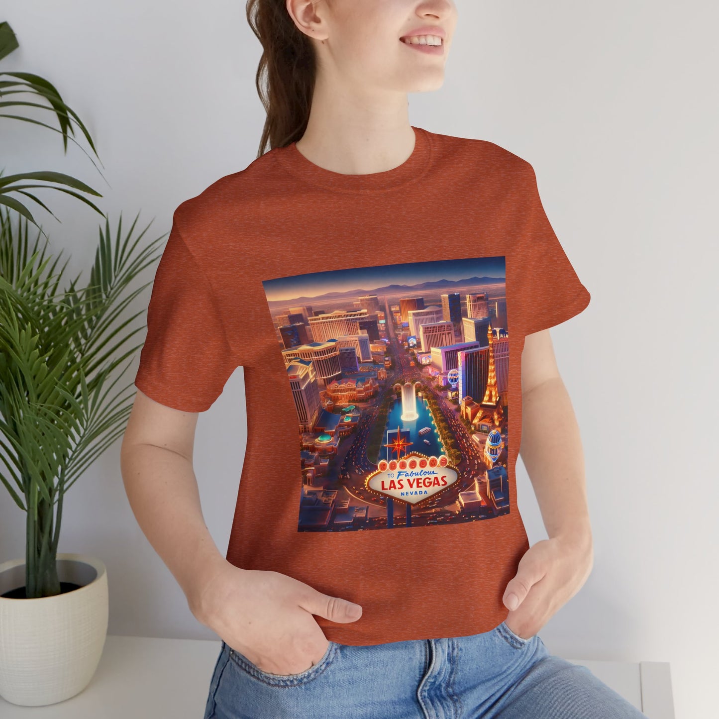 Las Vegas Sunset Disney Pixar Style Jersey Short Sleeve Tee