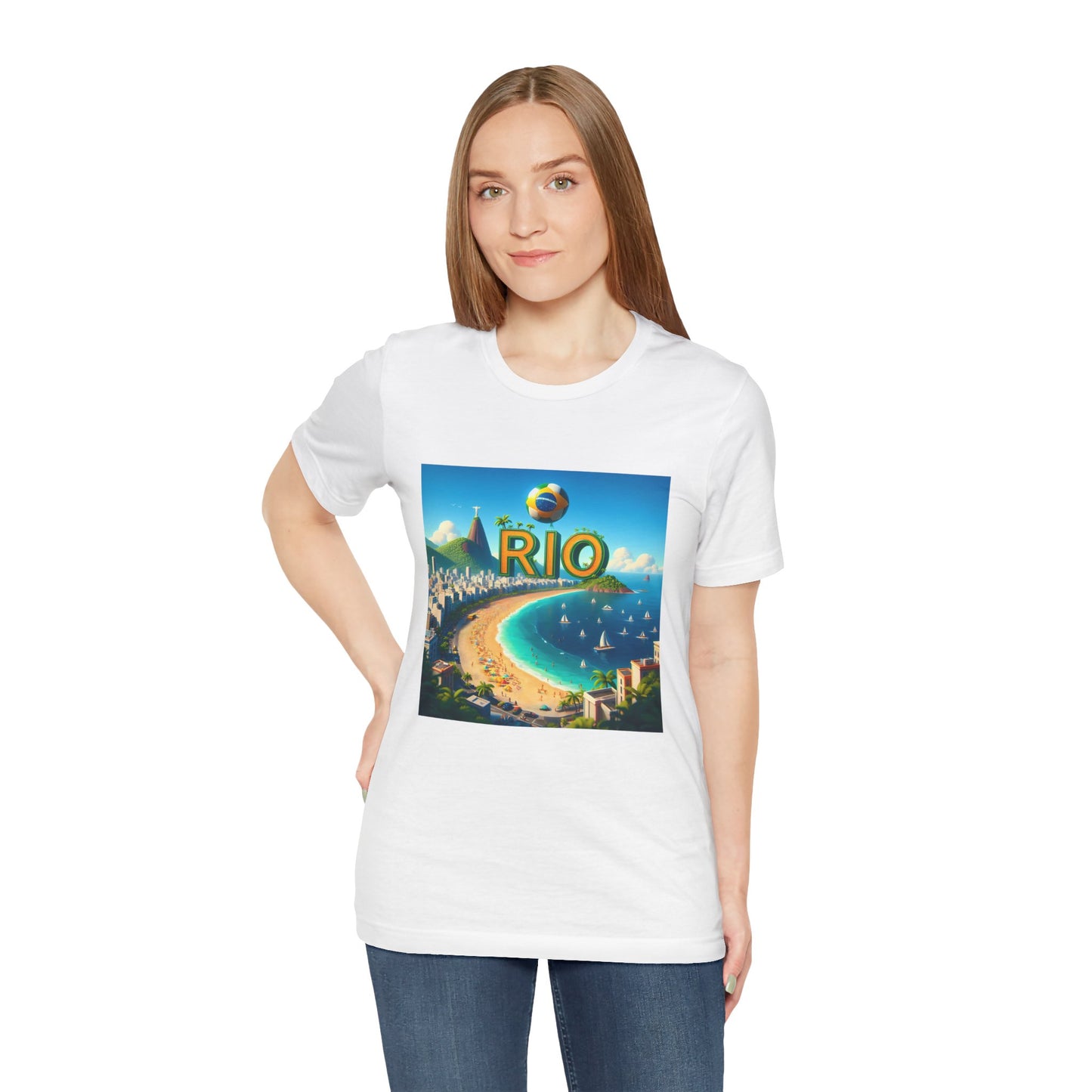 Rio Copacabana Beach Disney Pixar Style Jersey Short Sleeve Tee