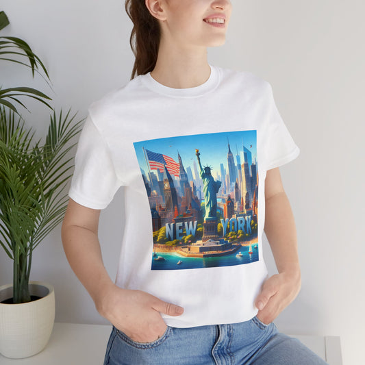 New York Disney Pixar Style Jersey Short Sleeve Tee