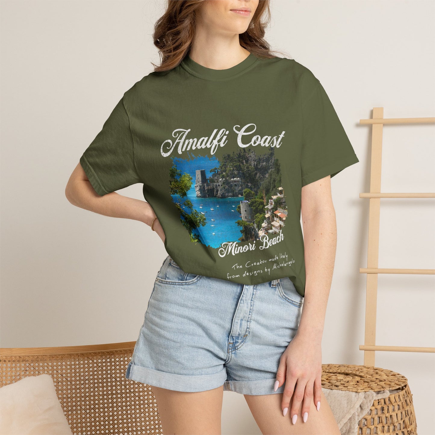 Amalfi Italy Minori Beach Graphic T-Shirt