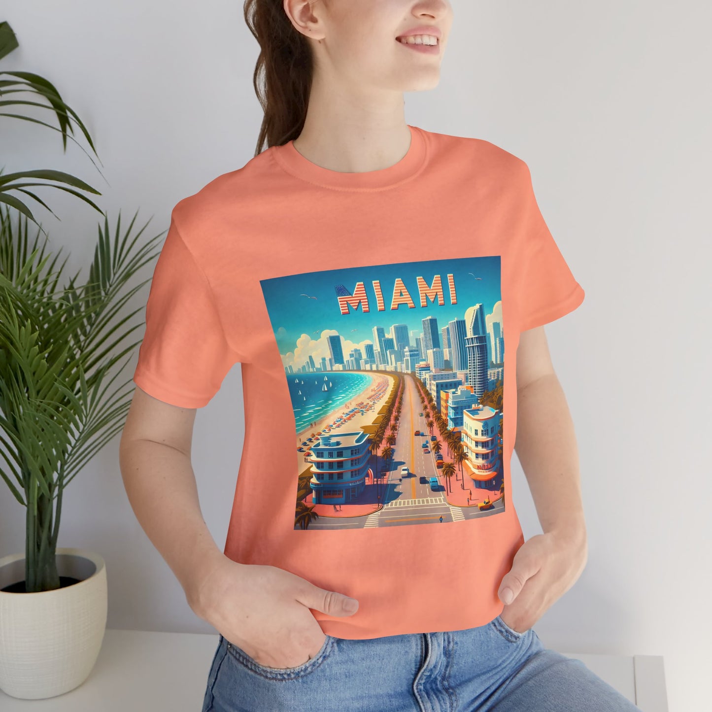 Miami Disney Pixar Style Jersey Short Sleeve Tee