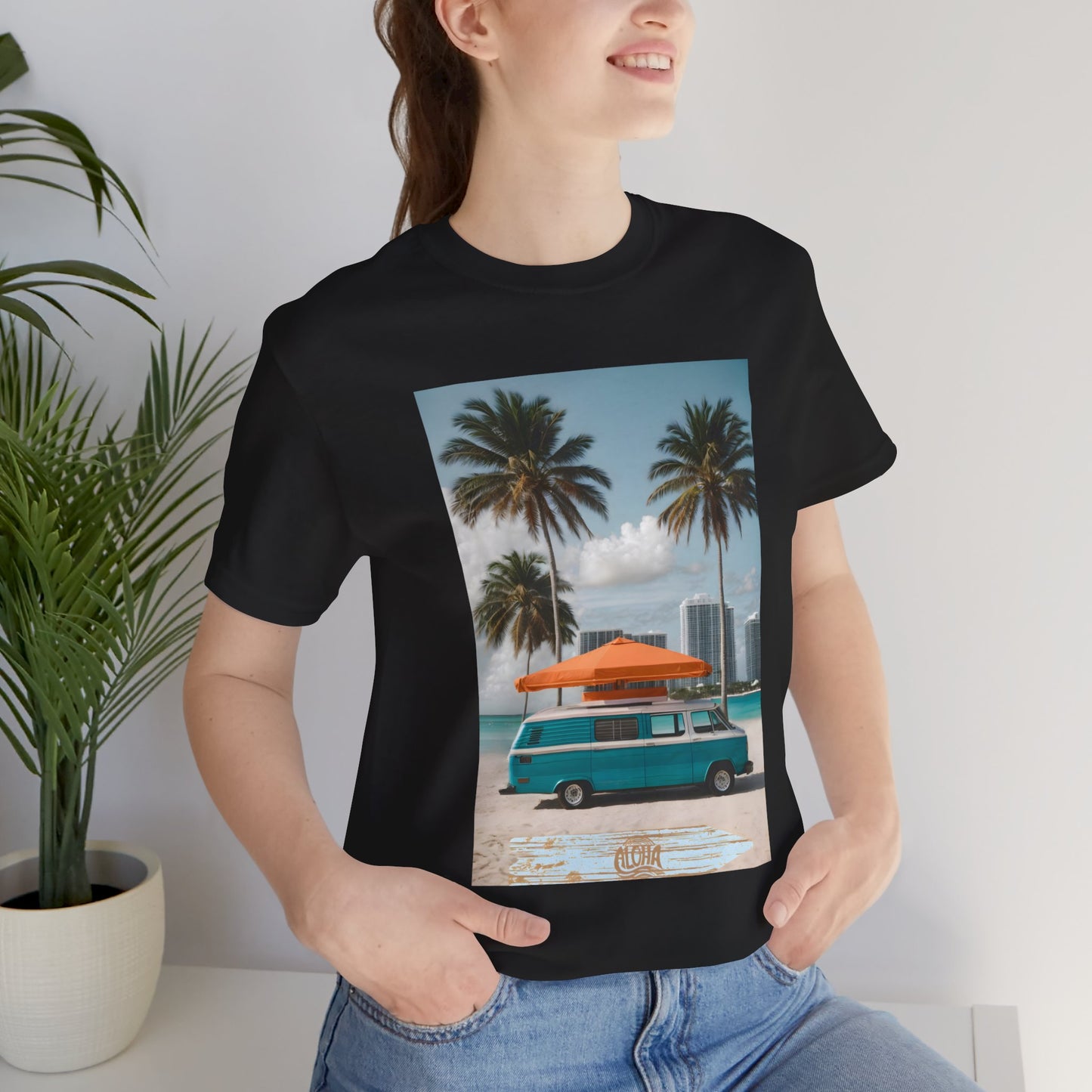 Vintage Van Miami Beach Jersey Short Sleeve Tee