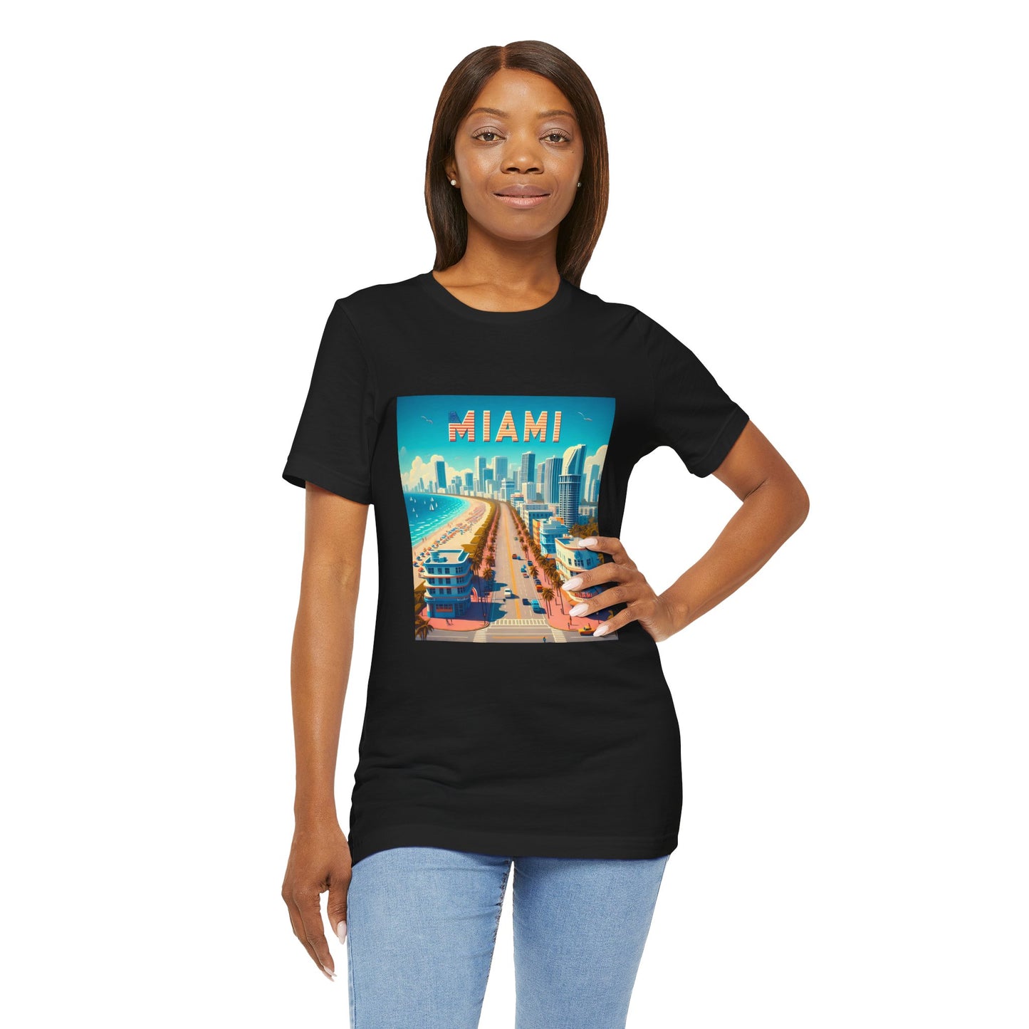 Miami Disney Pixar Style Jersey Short Sleeve Tee