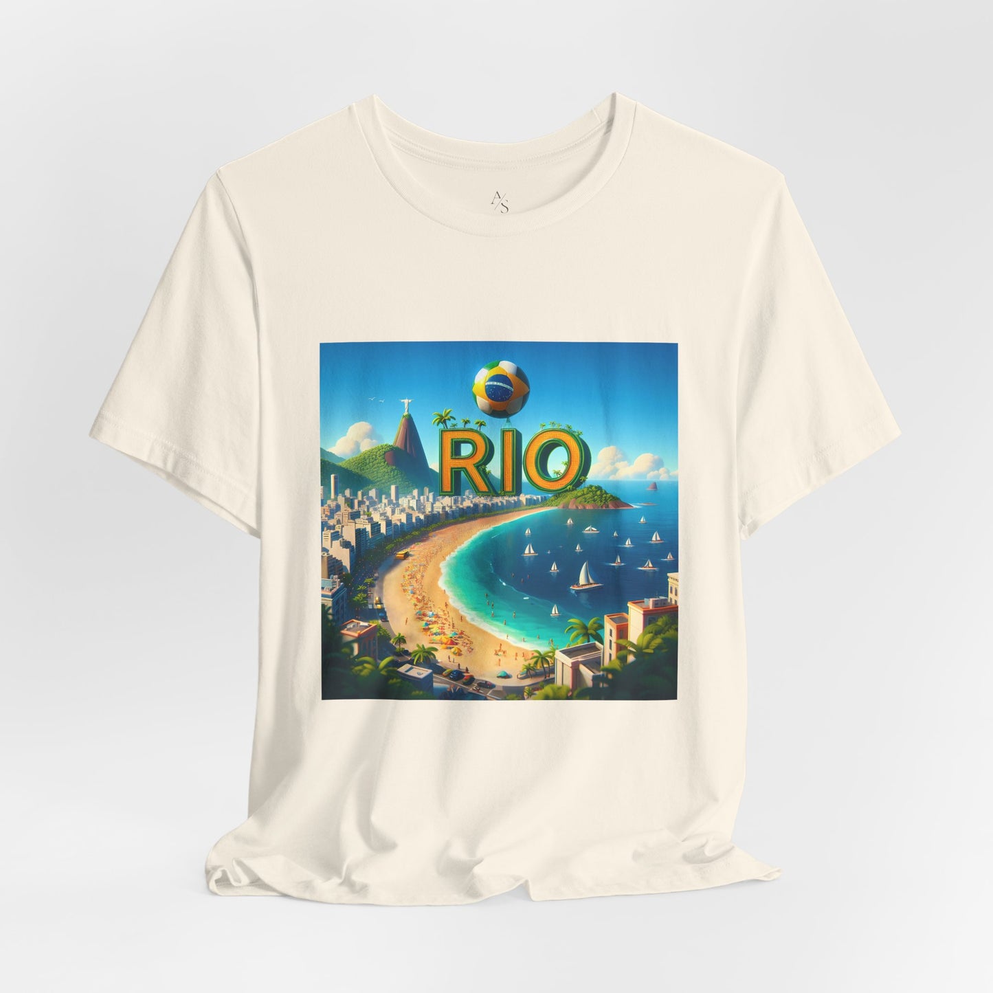 Copacabana Beach Disney Pixar Style Jersey Short Sleeve Tee