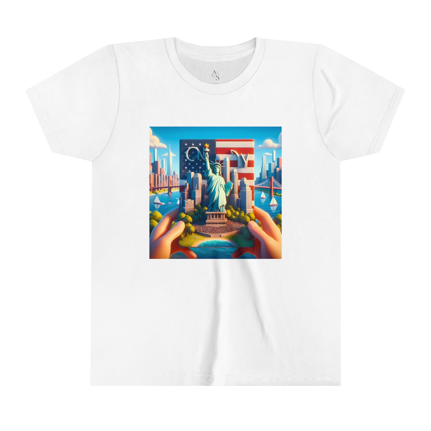 NY Disney Pixar Style Youth Short Sleeve Tee