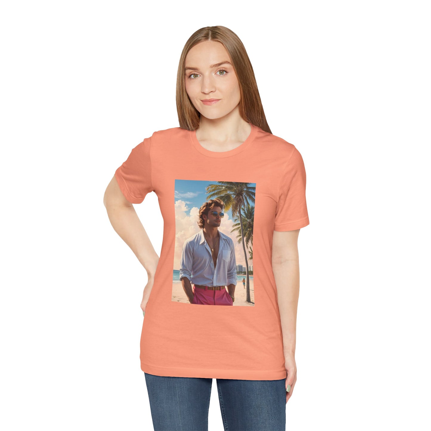 Man On The Beach Jersey Short Sleeve Tee