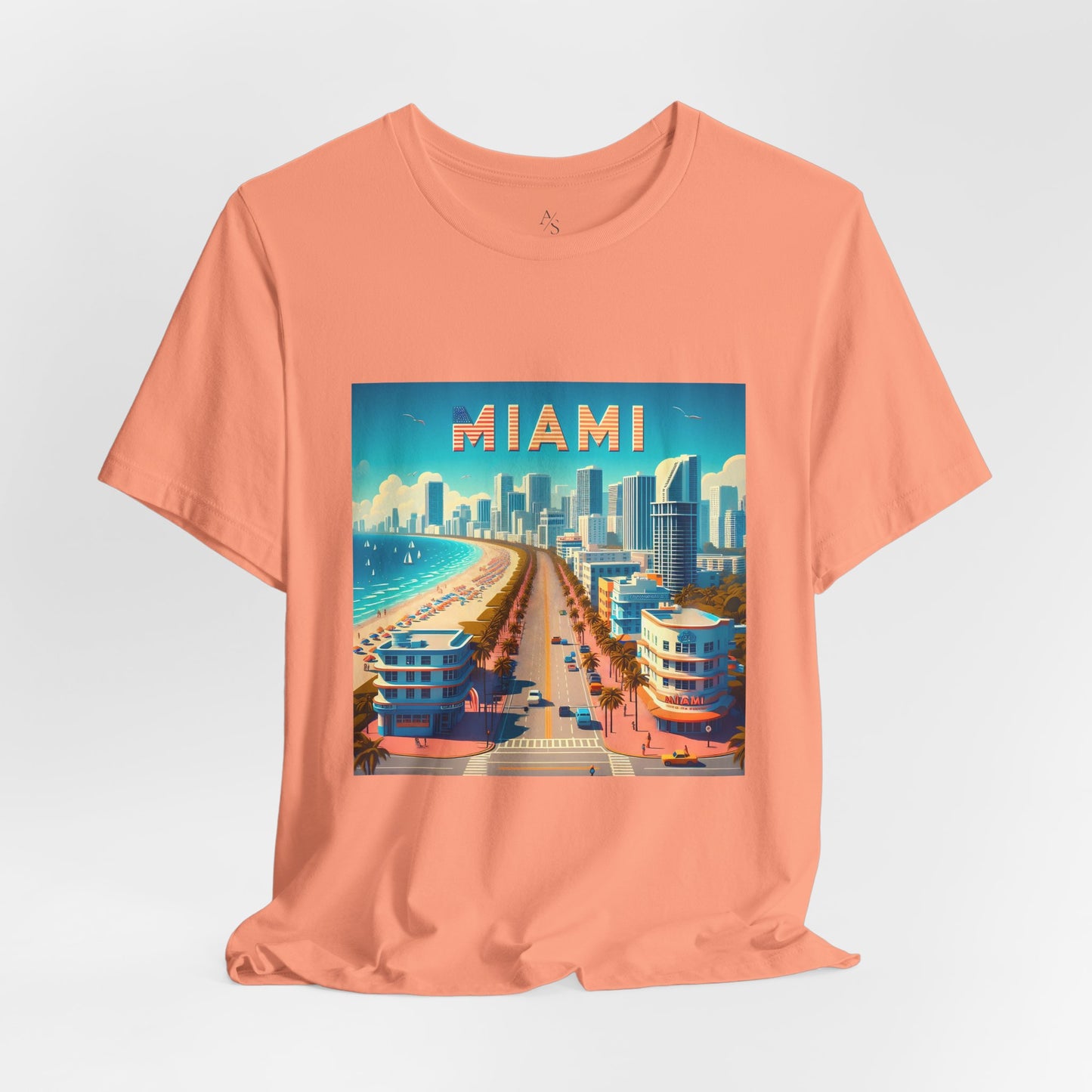 Miami Disney Pixar Style Jersey Short Sleeve Tee