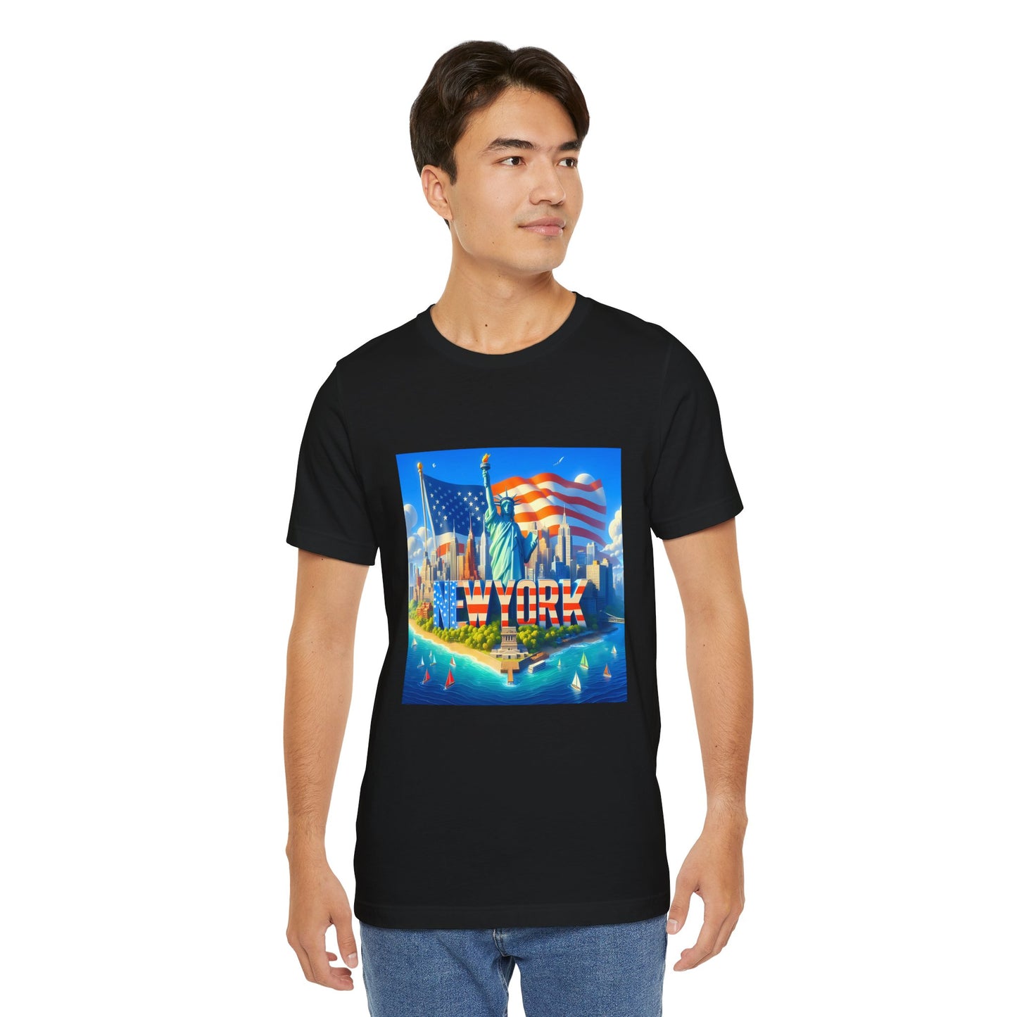 NY Disney Pixar Style Jersey Short Sleeve Tee