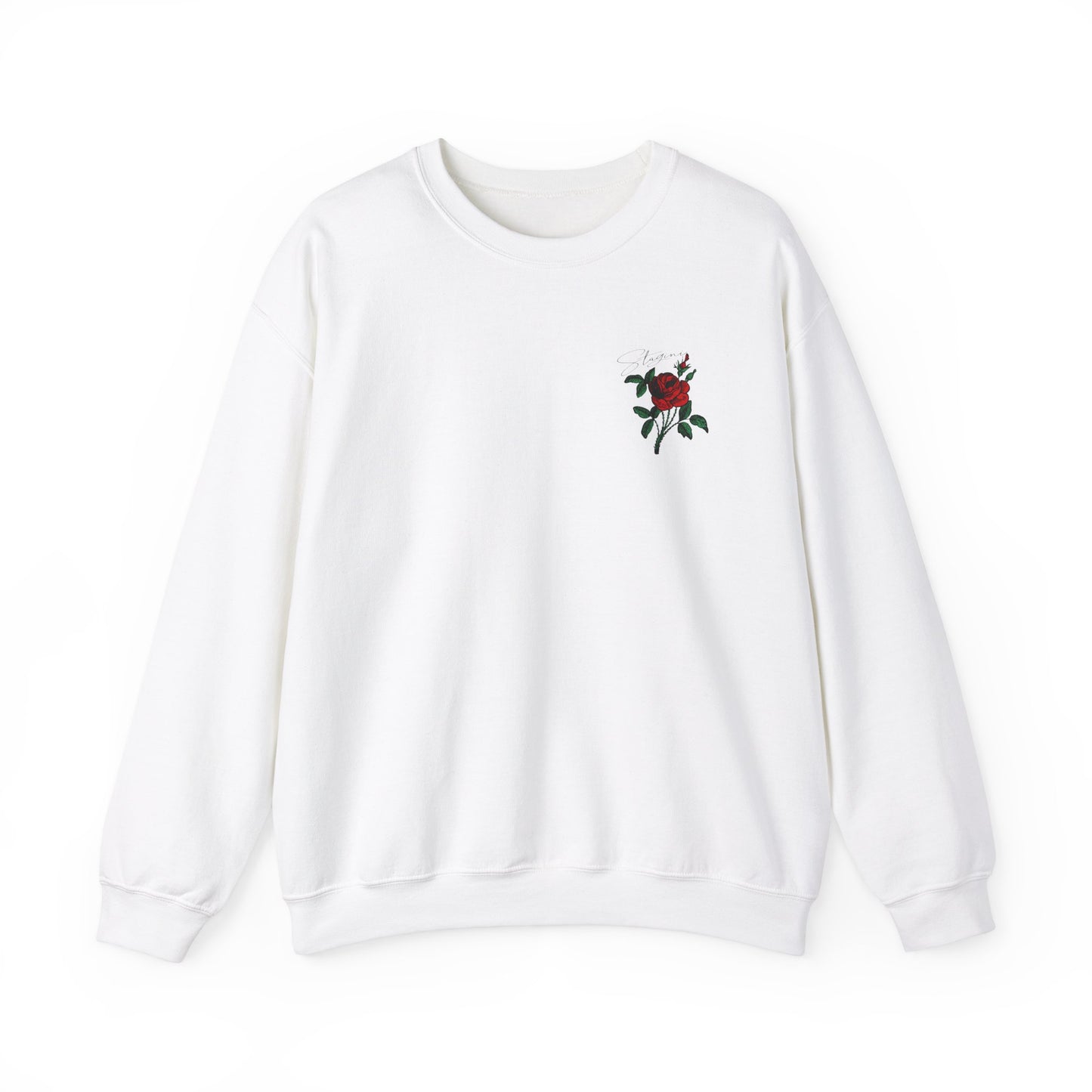 Elegant Rose Heavy Graphic Sweatshirt