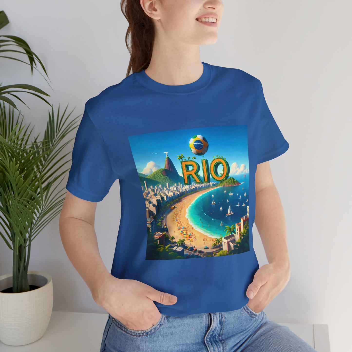 Rio Copacabana Beach Disney Pixar Style Jersey Short Sleeve Tee