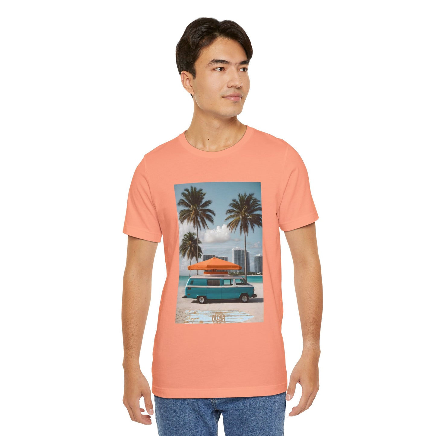 Vintage Van Miami Beach Jersey Short Sleeve Tee