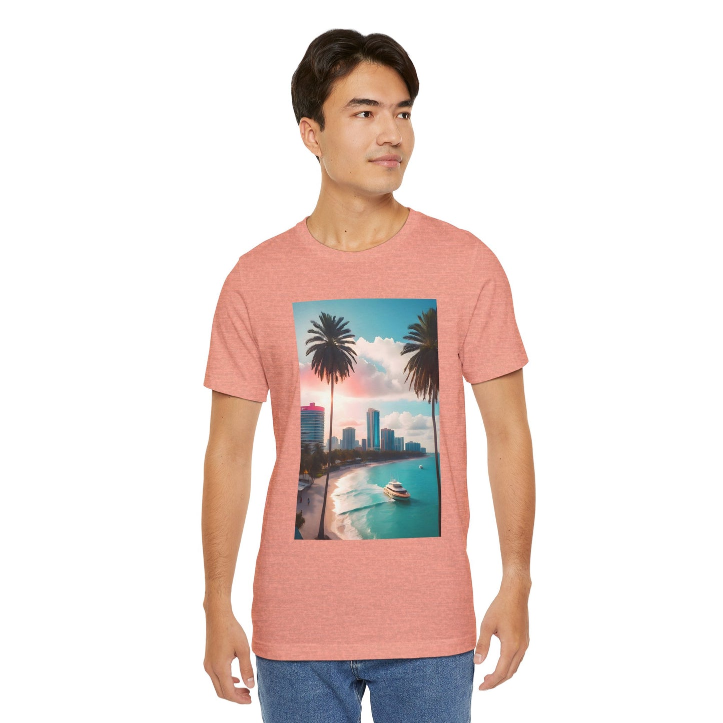 Miami Sunset Jersey Short Sleeve Tee