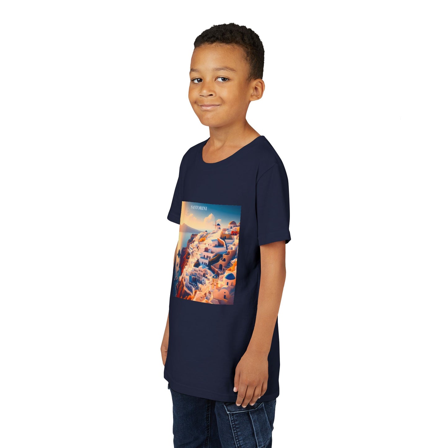 Santorini Sunset Disney Pixar Style Youth T-shirt