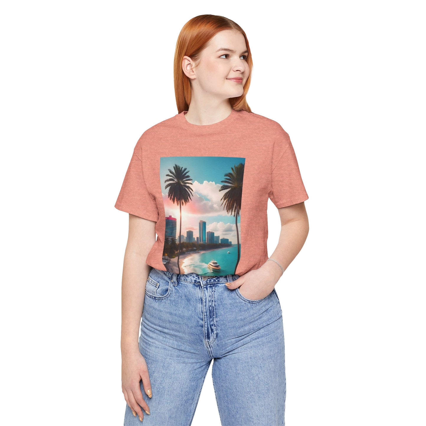 Miami Sunset Jersey Short Sleeve Tee