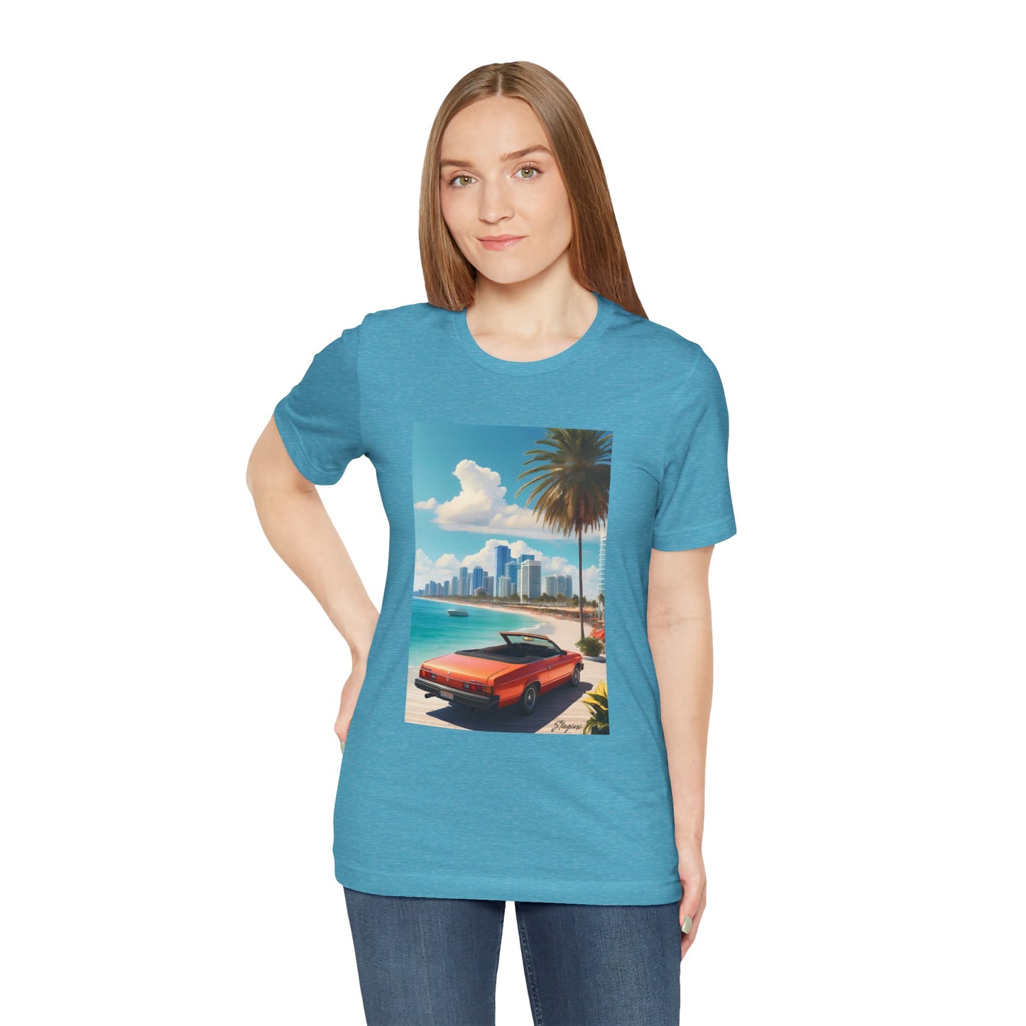 Car On The Beach Jersey Short Sleeve Tee