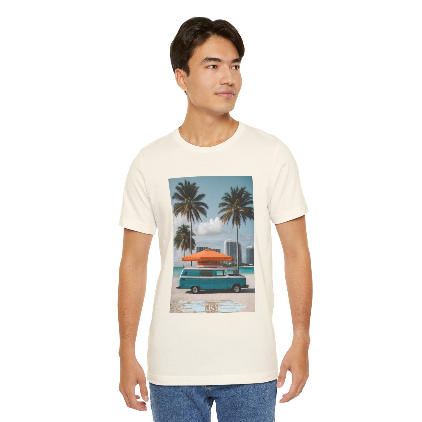 Vintage Van Miami Beach Jersey Short Sleeve Tee