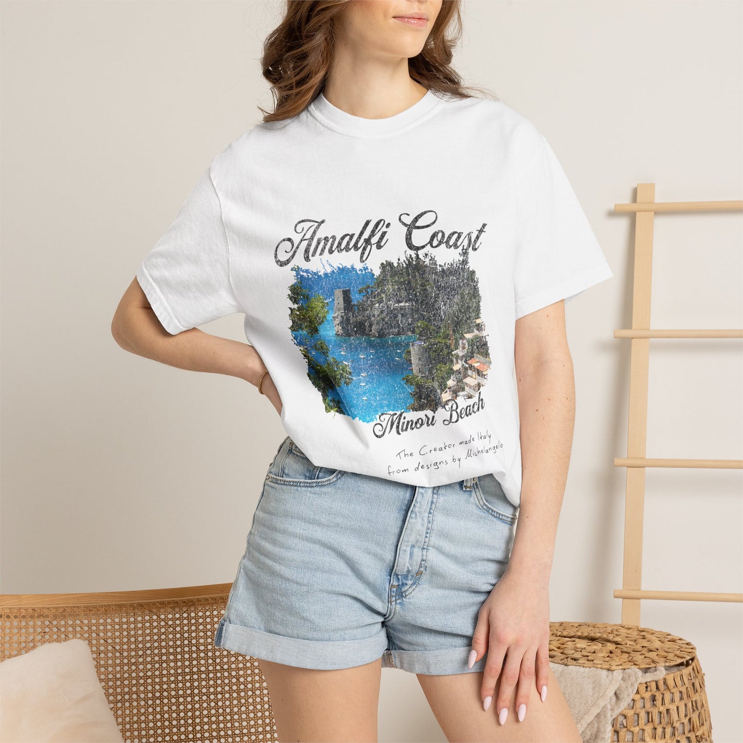 Amalfi Italy Minori Beach Graphic T-Shirt