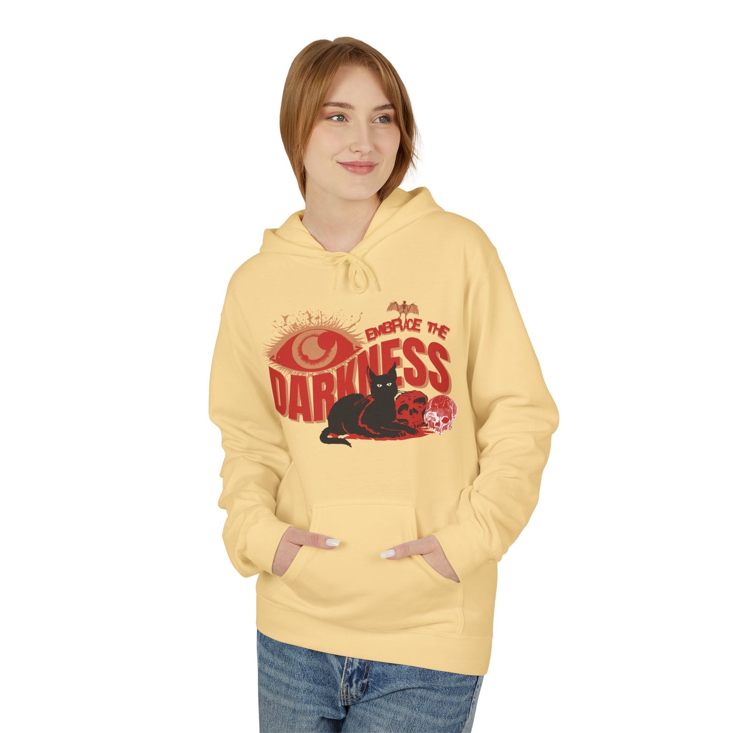 Embrace The Darkness Midweight Softstyle Fleece Hoodie