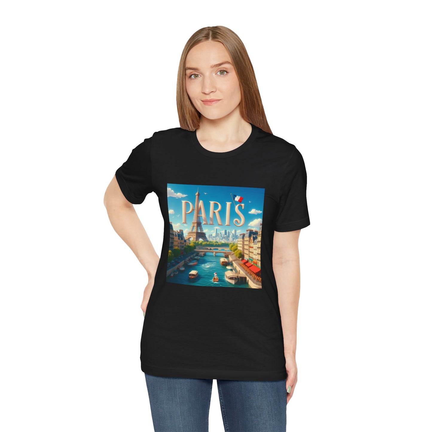 Paris Disney Pixar Style Jersey Short Sleeve Tee