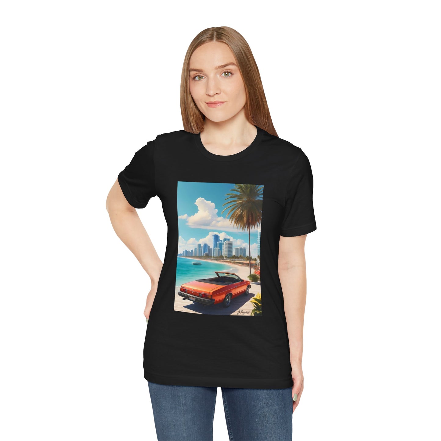 Car On The Beach Jersey Short Sleeve Tee