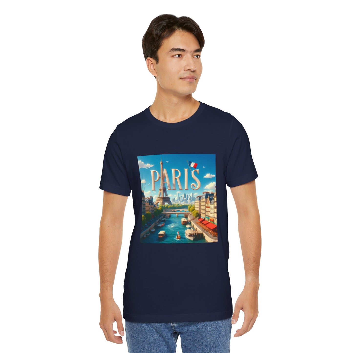 Paris Disney Pixar Style Jersey Short Sleeve Tee