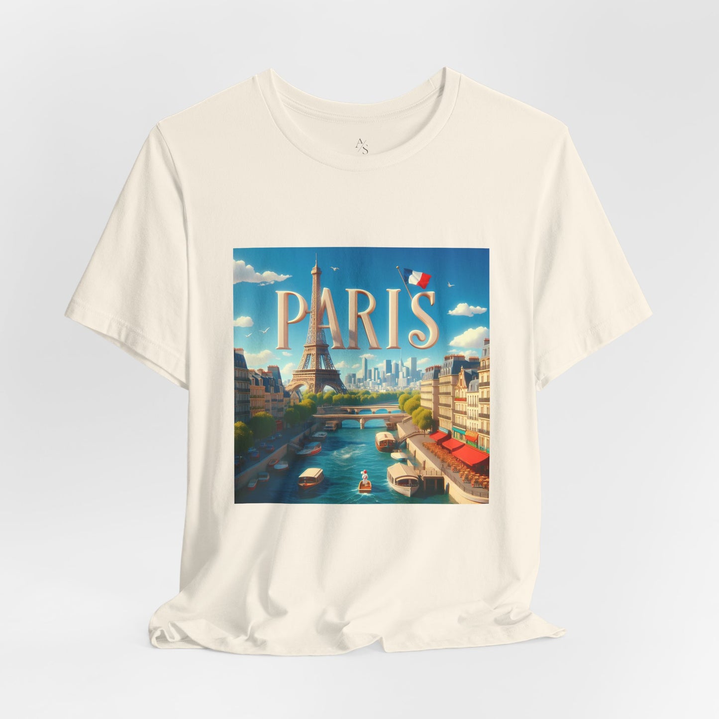 Paris Disney Pixar Style Jersey Short Sleeve Tee