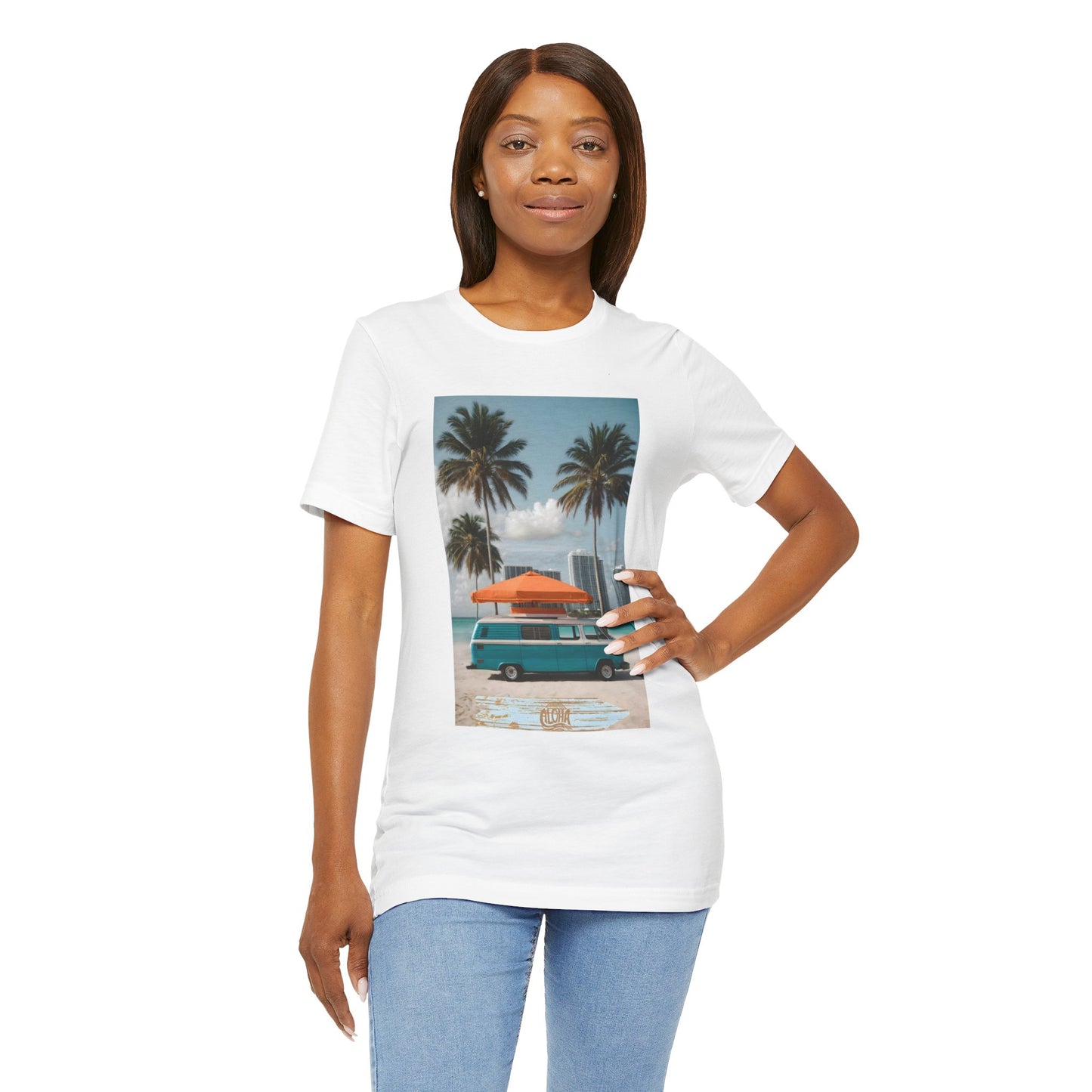 Vintage Van Miami Beach Jersey Short Sleeve Tee