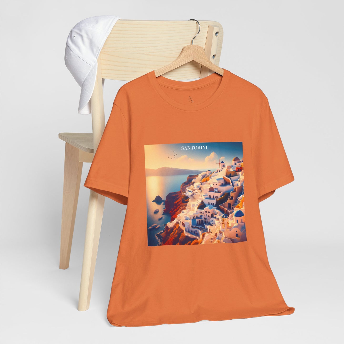 Santorini Sunset Disney Pixar Style Jersey Short Sleeve Tee