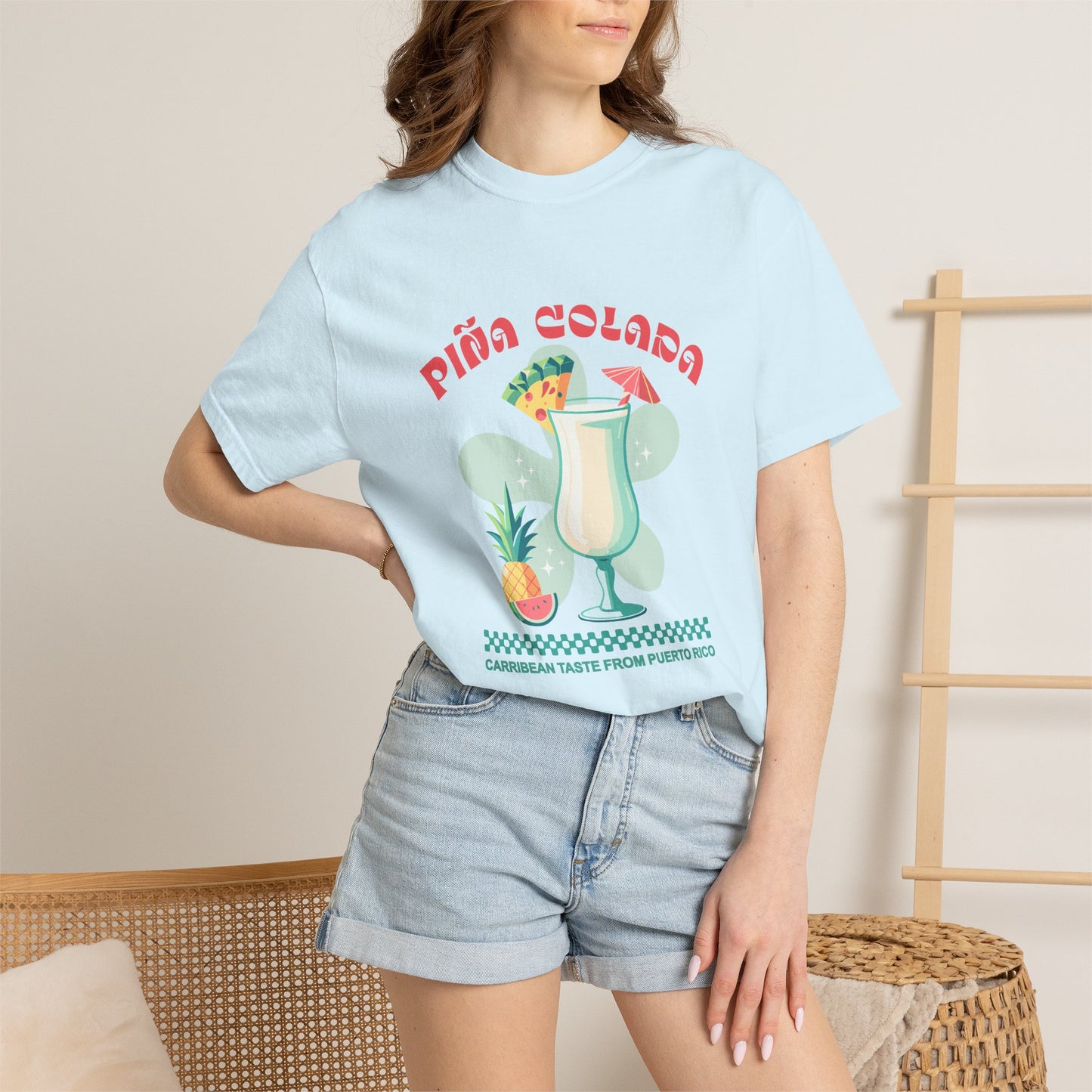 Pina Colada Caribbean Coctail Puerto Rico Graphic T-Shirt