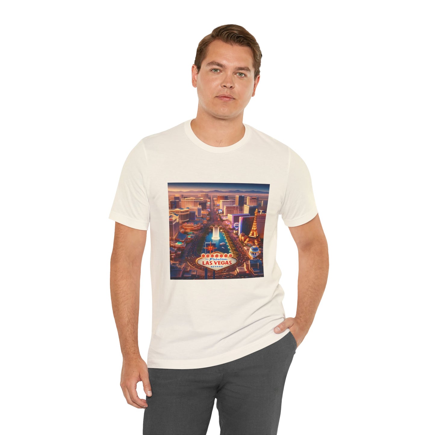 Las Vegas Sunset Disney Pixar Style Jersey Short Sleeve Tee