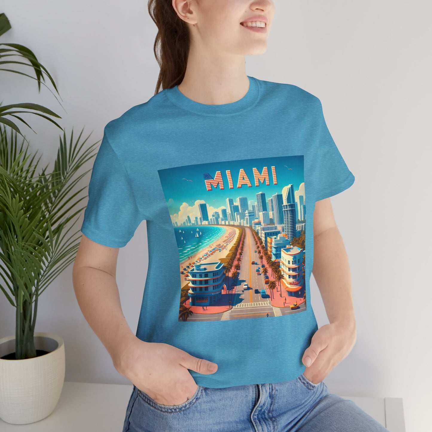 Miami Disney Pixar Style Jersey Short Sleeve Tee