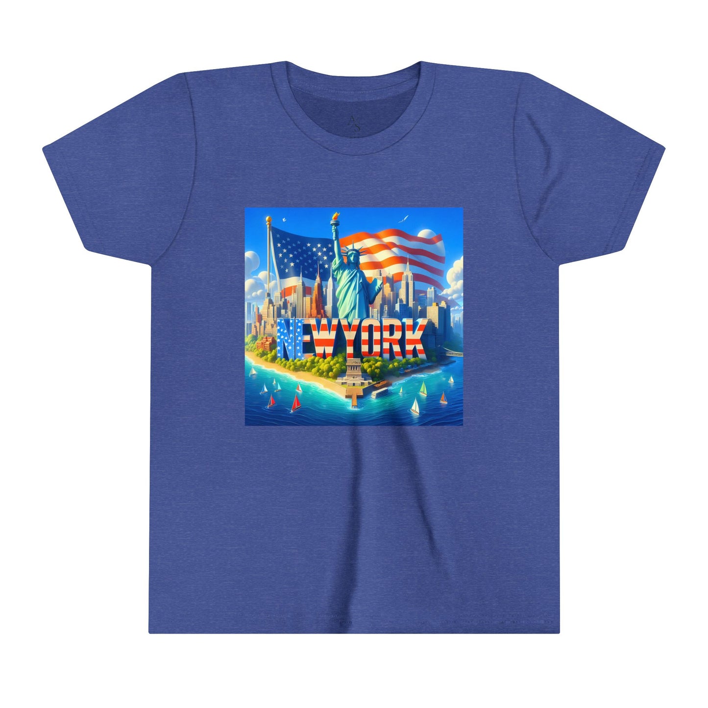 New York Disney Pixar Style Youth Short Sleeve Tee